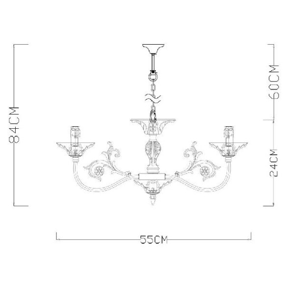 Подвесная люстра Faina A5326LM-5WG Подвесная люстра Faina A5326LM-5WG
