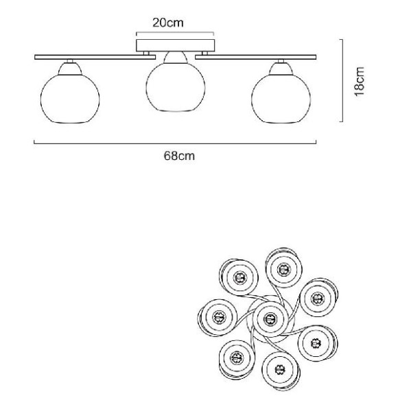 Потолочная люстра Monika A6058PL-8CC