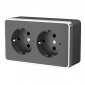 Розетка Накладные механизмы Gallant графит рифленый WL15-02-03