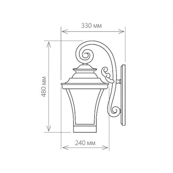 Настенный фонарь уличный Libra GLXT-1408D Настенный фонарь уличный Libra GLXT-1408D