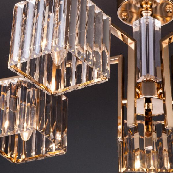 Потолочная люстра April 10117/5 золото/прозрачный хрусталь Strotskis