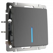 Выключатель Встраиваемые механизмы графит рифленый WL04-SW-1G-LED Выключатель Встраиваемые механизмы графит рифленый WL04-SW-1G-LED