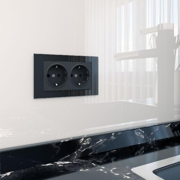 Рамка Favorit черный WL01-Frame-01-DBL Рамка Favorit черный WL01-Frame-01-DBL