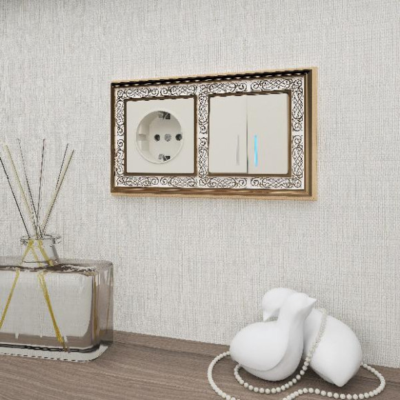 Рамка Palacio Gracia золото/белый WL77-Frame-02