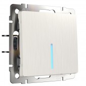 Выключатель Встраиваемые механизмы перламутровый рифленый WL13-SW-1G-LED Выключатель Встраиваемые механизмы перламутровый рифленый WL13-SW-1G-LED