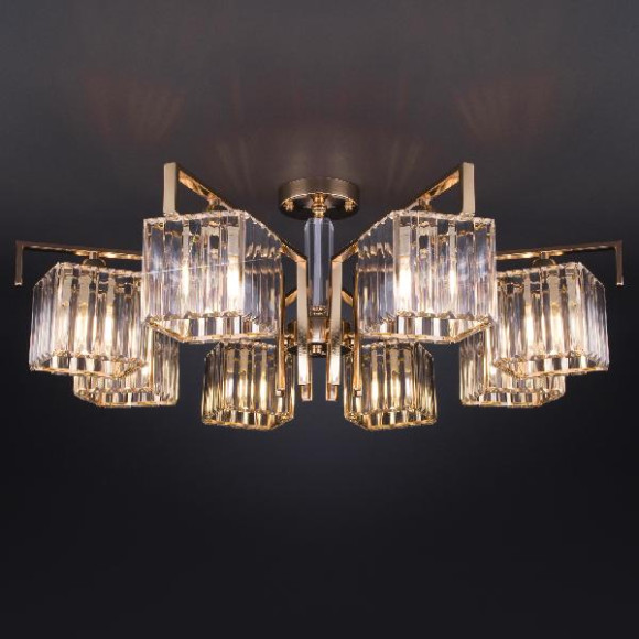 Потолочная люстра April 10117/8 золото/прозрачный хрусталь Strotskis