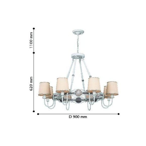 Подвесная люстра Fiona 2495-8PC
