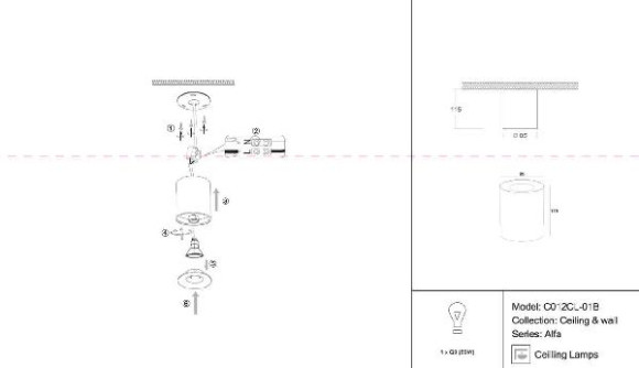 Точечный светильник Alfa C012CL-01B Точечный светильник Alfa C012CL-01B