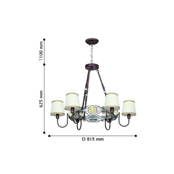 Подвесная люстра Fiona 2532-6PC