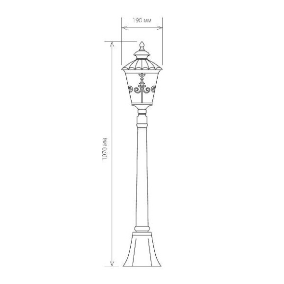 Наземный фонарь Diadema черное золото GLYF-8046F