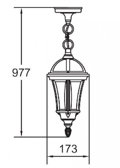 Уличный светильник подвесной  95205S Gb