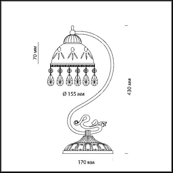 Интерьерная настольная лампа Avifa 2989/1T
