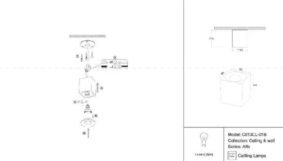 Точечный светильник Alfa C013CL-01B Точечный светильник Alfa C013CL-01B