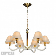 Подвесная люстра Amber YT2043-6 GD+Cear