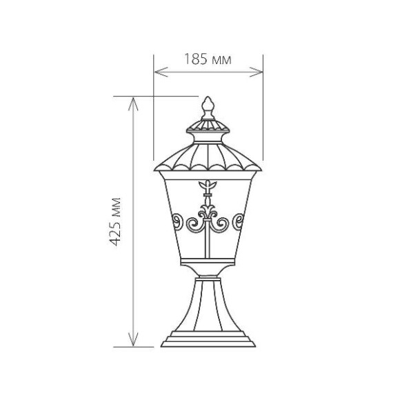 Наземный фонарь Diadema черное золото GLYF-8046S