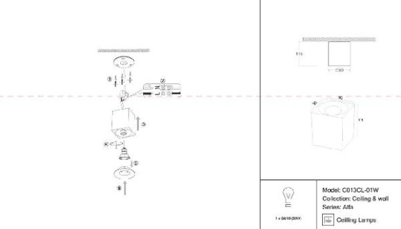 Точечный светильник Alfa C013CL-01W Точечный светильник Alfa C013CL-01W