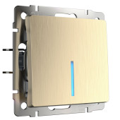 Выключатель Встраиваемые механизмы шампань рифленый WL10-SW-1G-LED