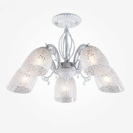 Потолочная люстра Nimfa 70039/5 белый с серебром Потолочная люстра Nimfa 70039/5 белый с серебром