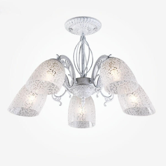 Потолочная люстра Nimfa 70039/5 белый с серебром