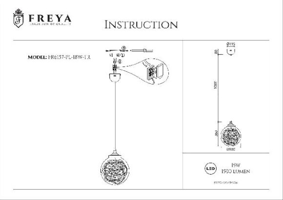 Подвесной светильник Isabel FR6157-PL-18W-TR