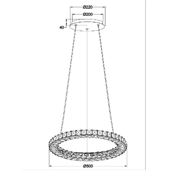 Подвесной светильник Preziosi A6715SP-1CC