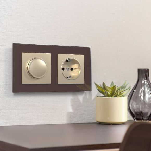 Диммер Встраиваемые механизмы шампань WL11-DM600 Диммер Встраиваемые механизмы шампань WL11-DM600