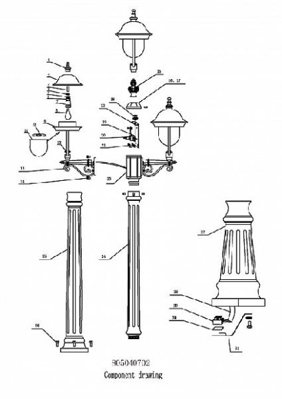 Наземный фонарь Дубай 805040702 Наземный фонарь Дубай 805040702
