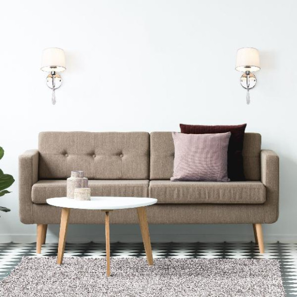 Бра Madera 10093/1 хром/прозрачный хрусталь Strotskis