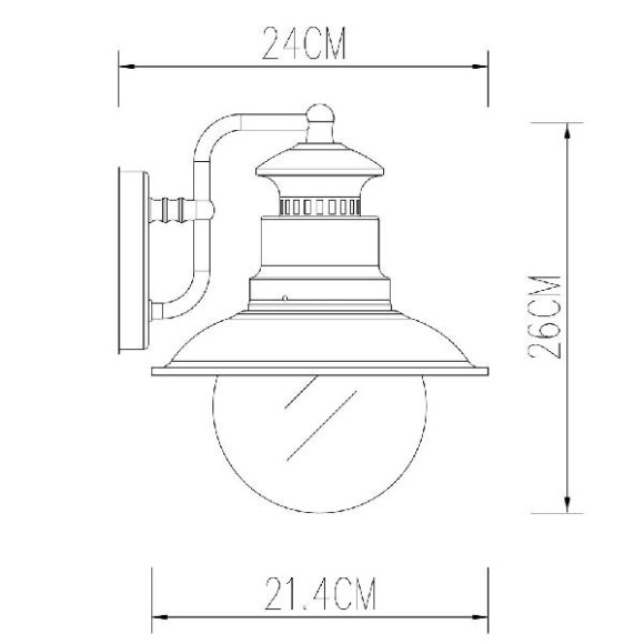 Настенный фонарь уличный Amsterdam A1523AL-1BN