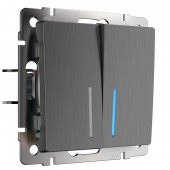 Выключатель Встраиваемые механизмы графит рифленый W1120104 Выключатель Встраиваемые механизмы графит рифленый W1120104