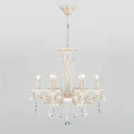 Подвесная люстра Lia 3585/6 белый/прозрачный хрусталь Strotskis Подвесная люстра Lia 3585/6 белый/прозрачный хрусталь Strotskis