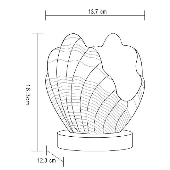 Интерьерная настольная лампа Shell A1412LT-1SA