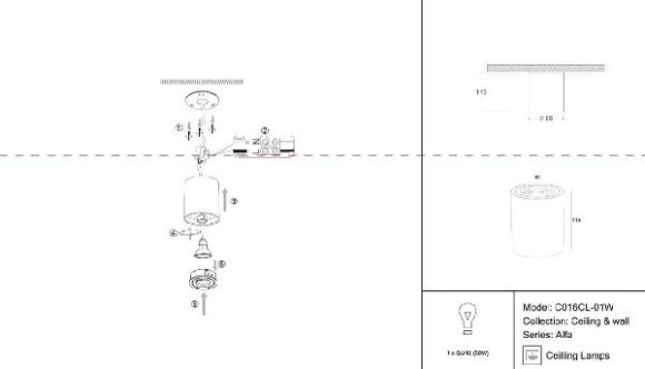 Точечный светильник Alfa C016CL-01W Точечный светильник Alfa C016CL-01W