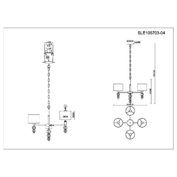Подвесная люстра Ramer SLE105703-04