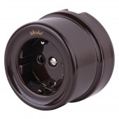 Розетка Накладные ретро механизмы Ретро коричневые WL18-03-01