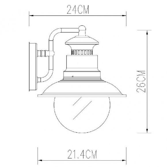 Настенный фонарь уличный Amsterdam A1523AL-1WG