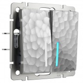 Выключатель Встраиваемые механизмы Hammer серебряные W1220106 Выключатель Встраиваемые механизмы Hammer серебряные W1220106