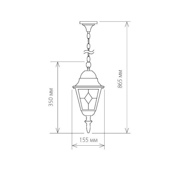 Уличный светильник подвесной Vega черный Vega H черный