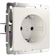 Розетка Встраиваемые механизмы перламутровый рифленый WL13-SKG-01-IP20