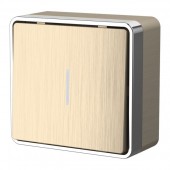 Выключатель Накладные механизмы Gallant шампань рифленый WL15-01-04