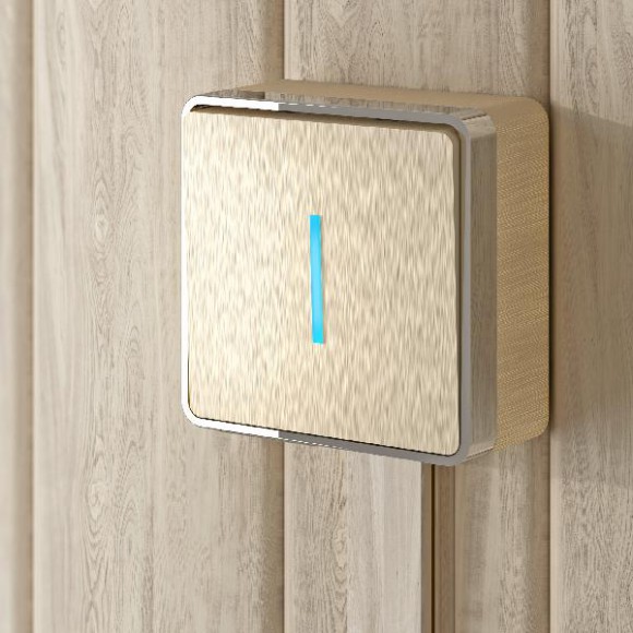 Выключатель Накладные механизмы Gallant шампань рифленый WL15-01-04