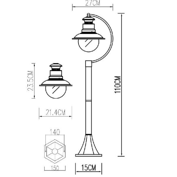 Уличный светильник подвесной Amsterdam A1523PA-1WG