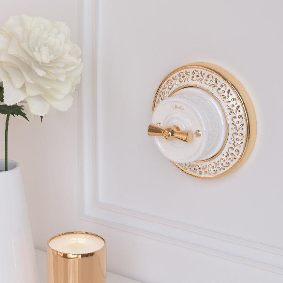 Рамка Antik Runda белое золото WL70-frame-01