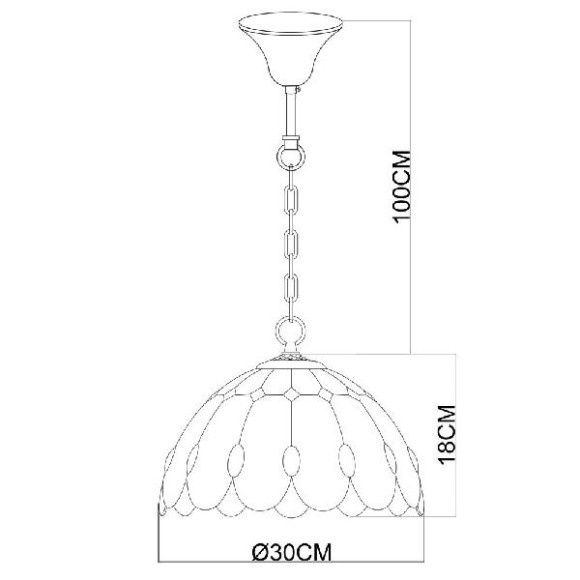 Подвесной светильник Tiffany A3164SP-1BG