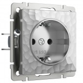 Розетка Встраиваемые механизмы Hammer серебряные W1271006 Розетка Встраиваемые механизмы Hammer серебряные W1271006