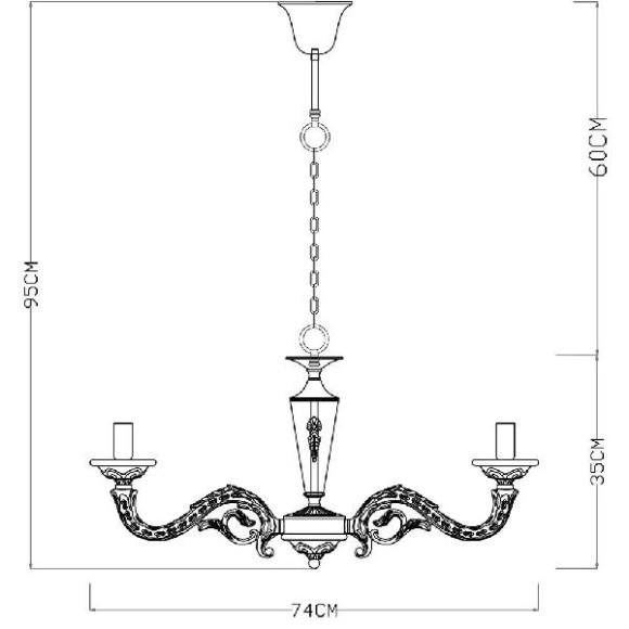Подвесная люстра Verdi A5603LM-8AB
