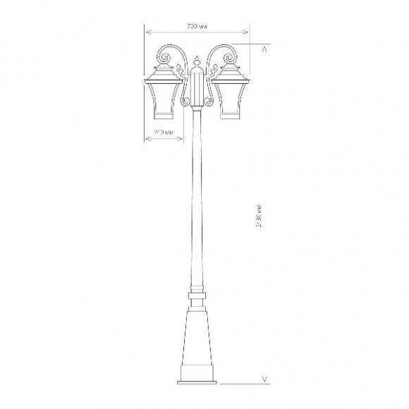 Наземный фонарь Libra GLXT-1408F/2 Наземный фонарь Libra GLXT-1408F/2
