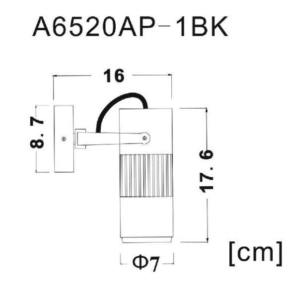 Спот Linea A6520AP-1BK