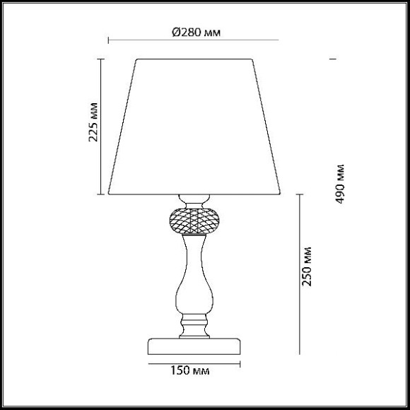 Интерьерная настольная лампа Aurelia 3390/1T