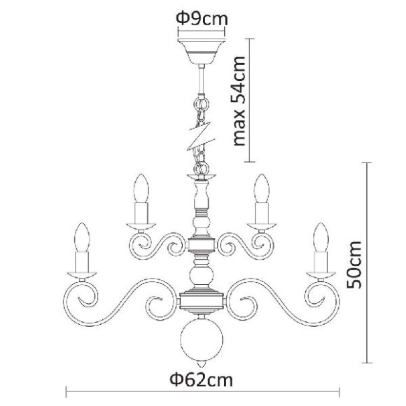 Подвесная люстра Isabel A1129LM-12AB